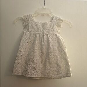 White Eyelet Girls Top